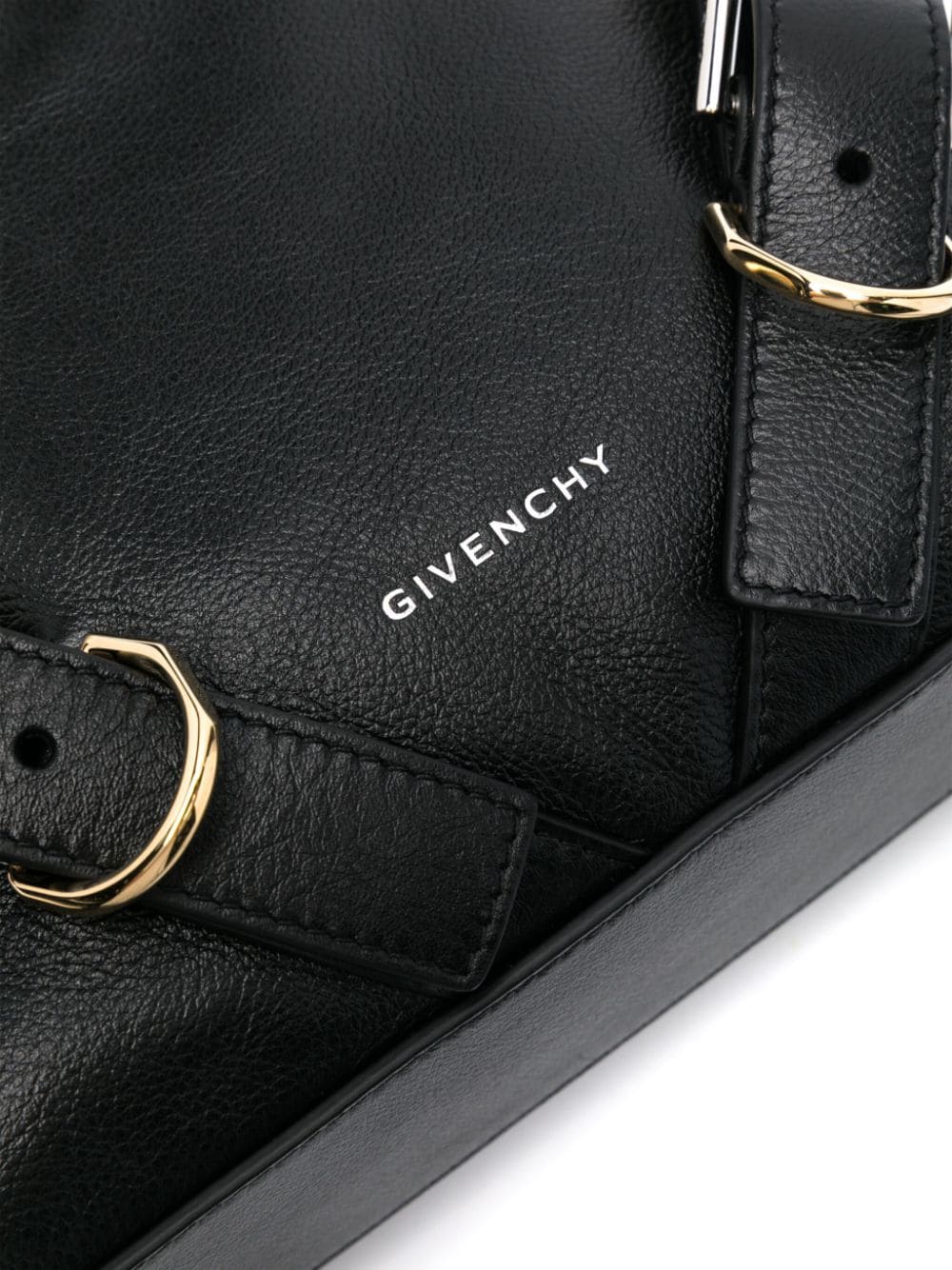 Grained Black Calf Leather Handbag