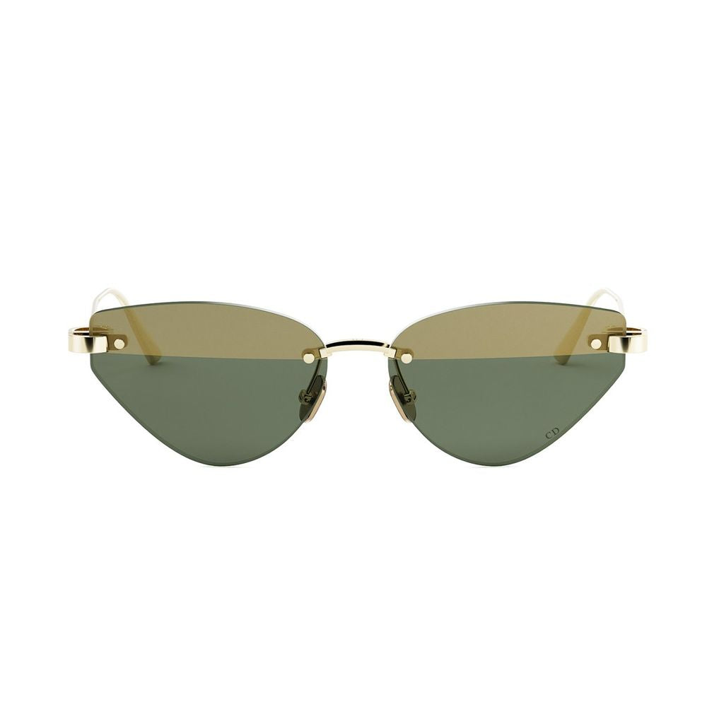 C B5U Butterfly-Shaped Gold Metal Cdior B5U Sunglasses