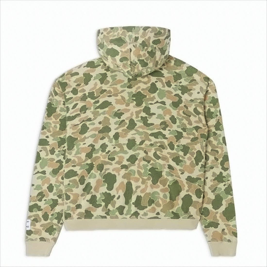 Camouflage Zip-Up Hoodie with Drawstrings