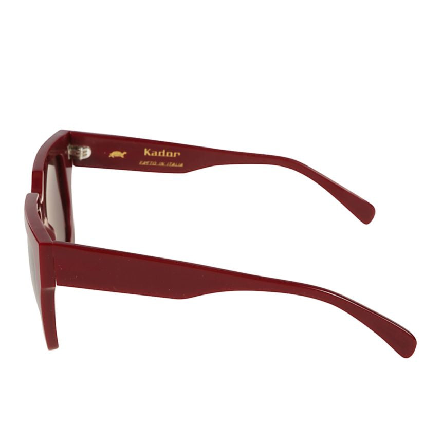 Charlize Angular Frame Sunglasses with Deep Burgundy Finish