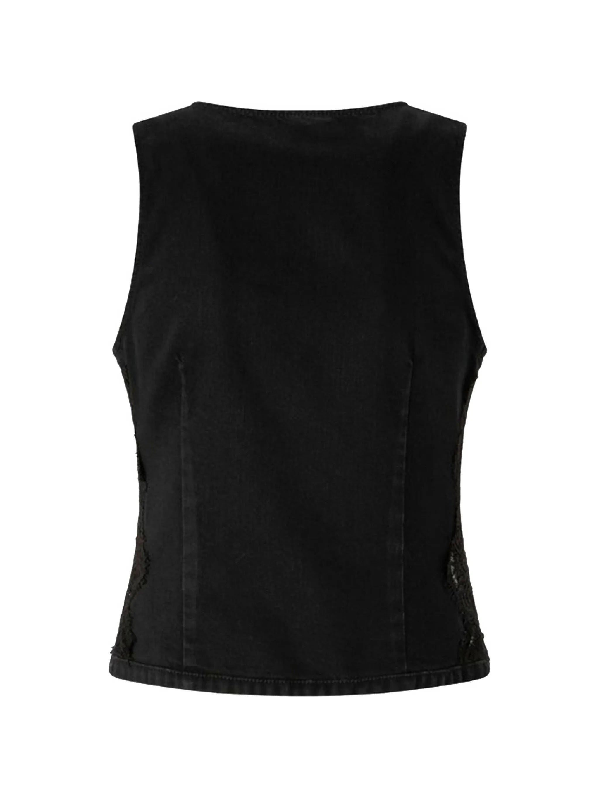 Pink Gardener Sleeveless V-Neck Fabric Vest