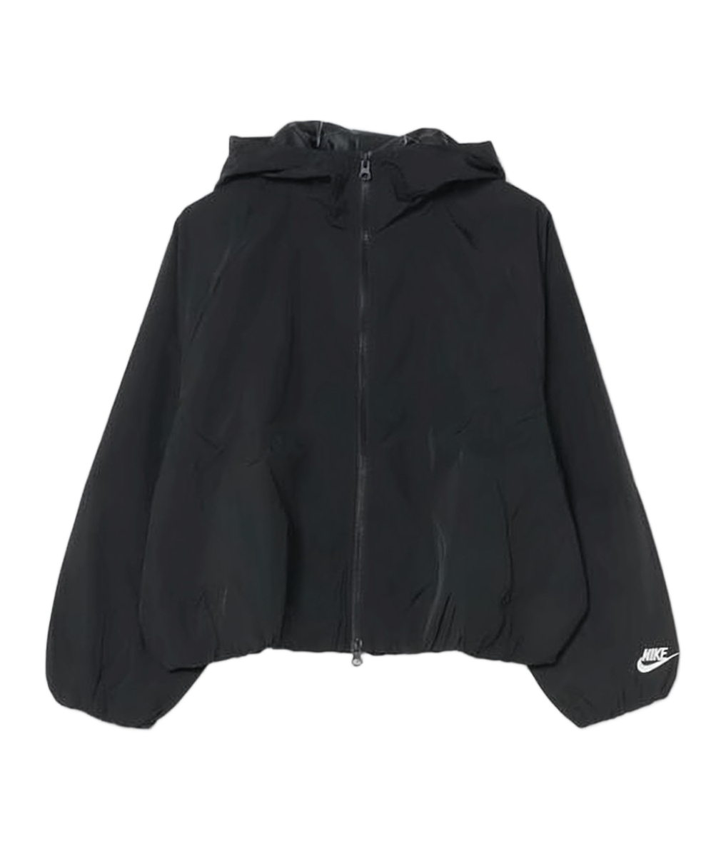 Hooded Black Jacket with Subtle Logo
