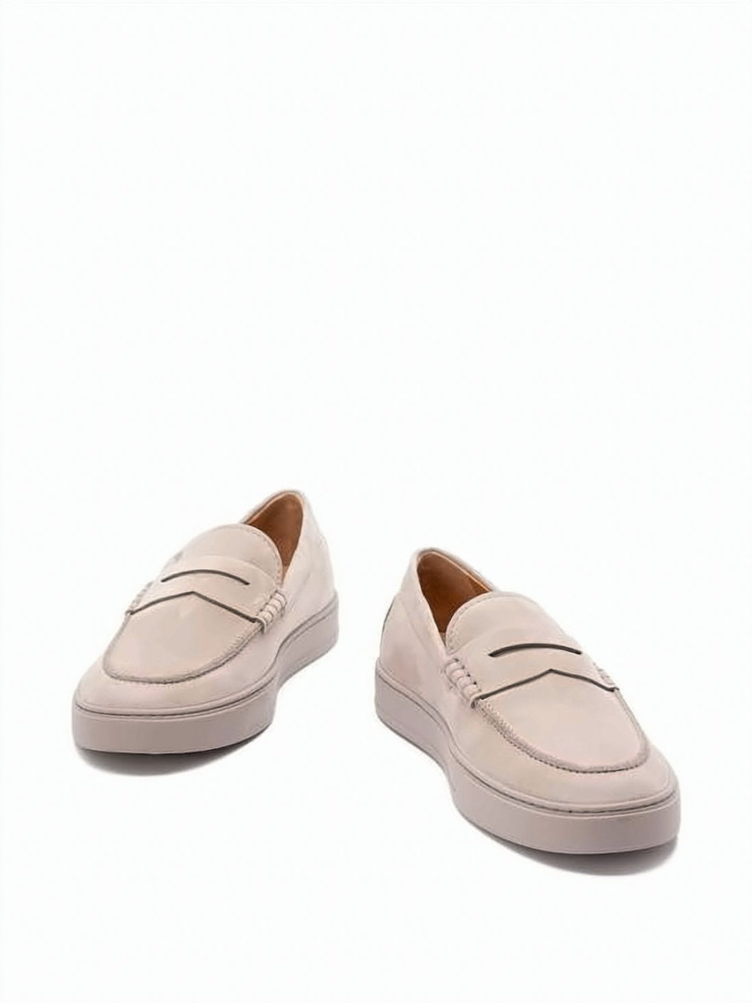 Calf Leather Loafers with Classic Penny Strap