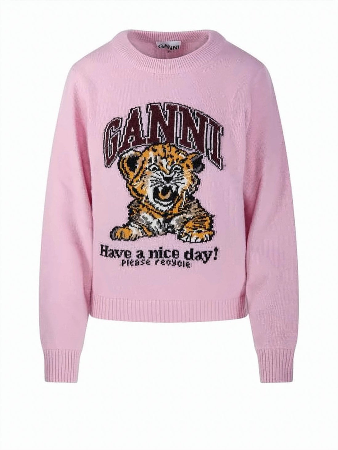 Playful Tiger Graphic Knit Sweater