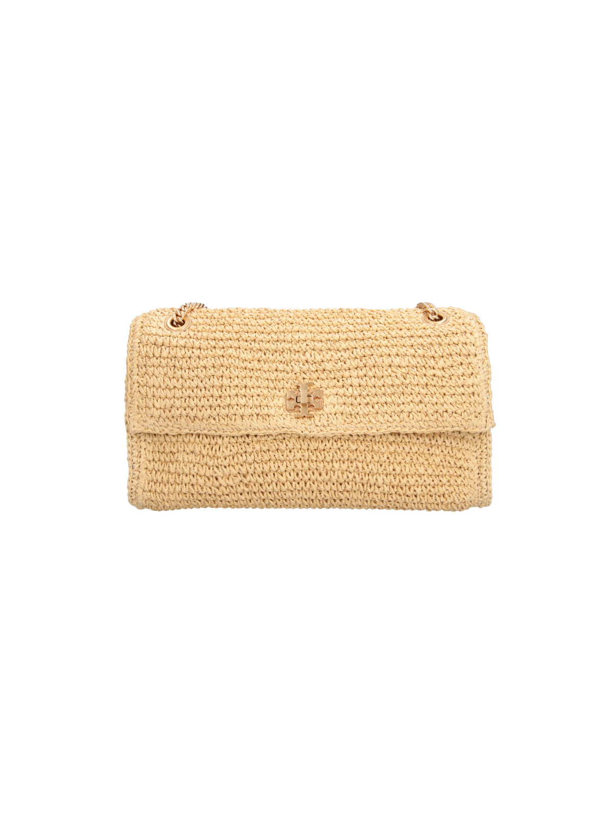 Textured Beige Flap Bag