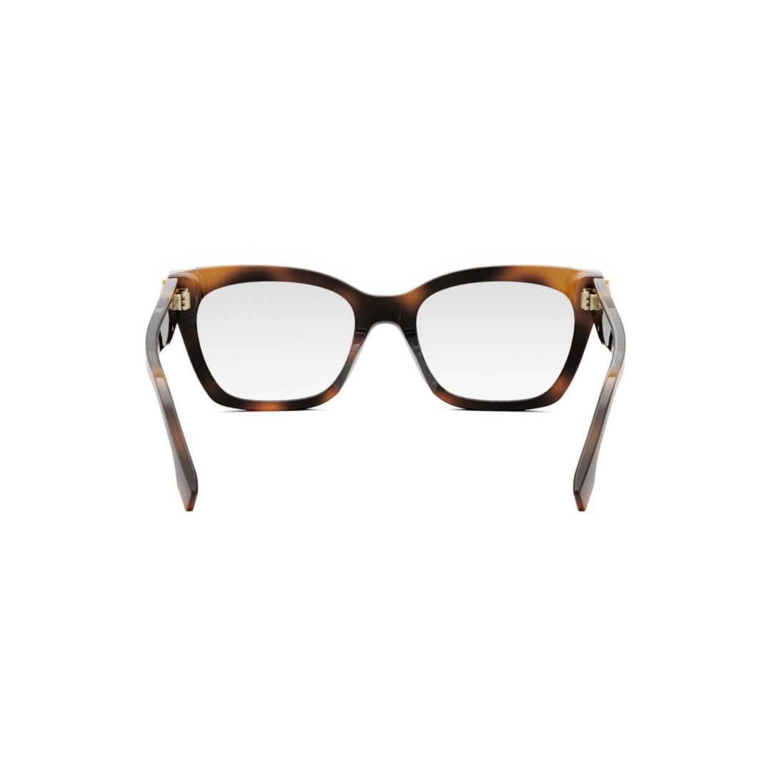 Fe50073i Oversized Square Frame Tortoiseshell Eyeglasses