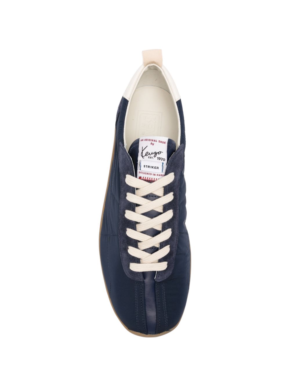 Blue Panelled Lace-Up Rubber Sneakers