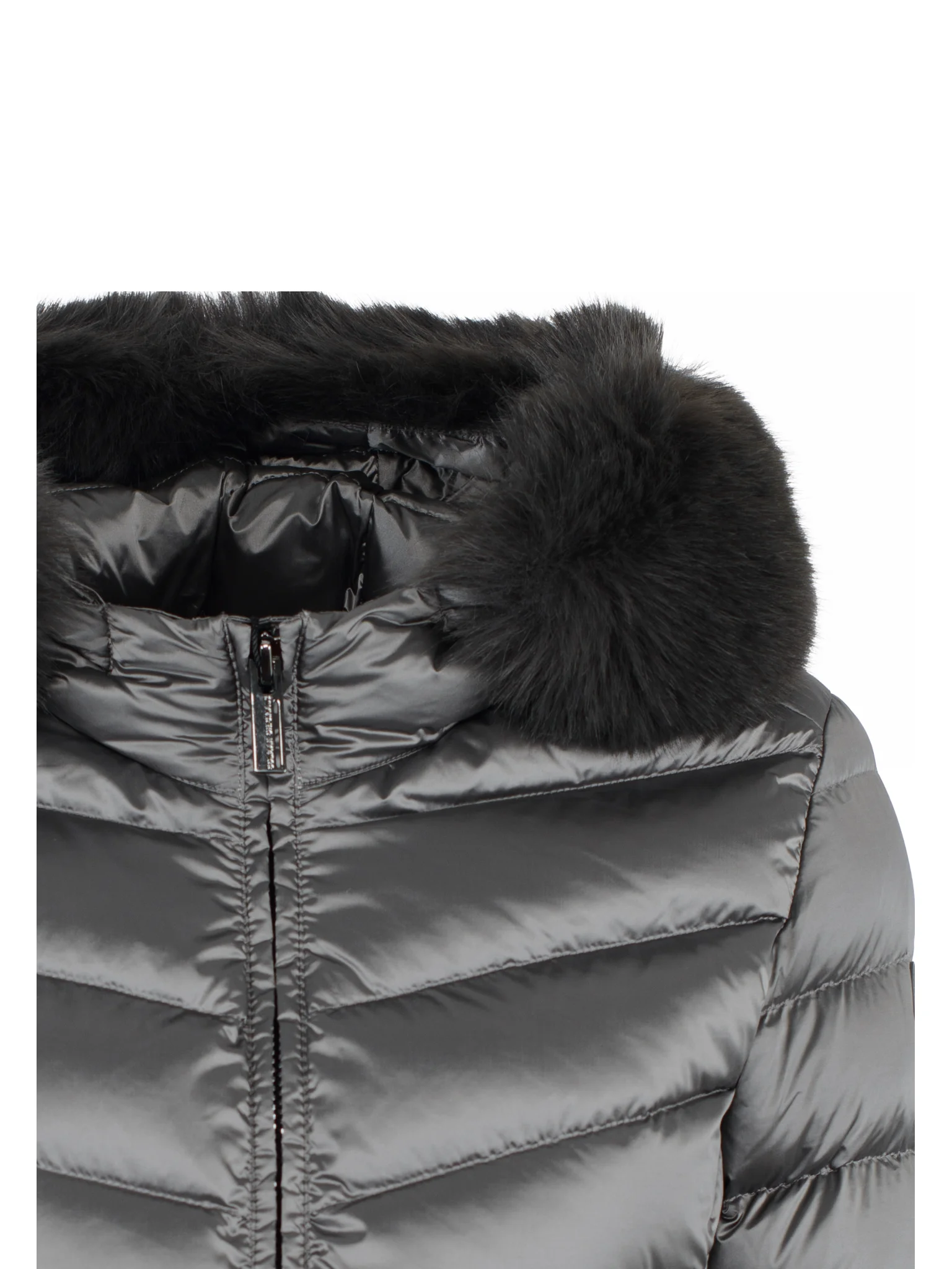 Quilted Synthetic Fur Jacket