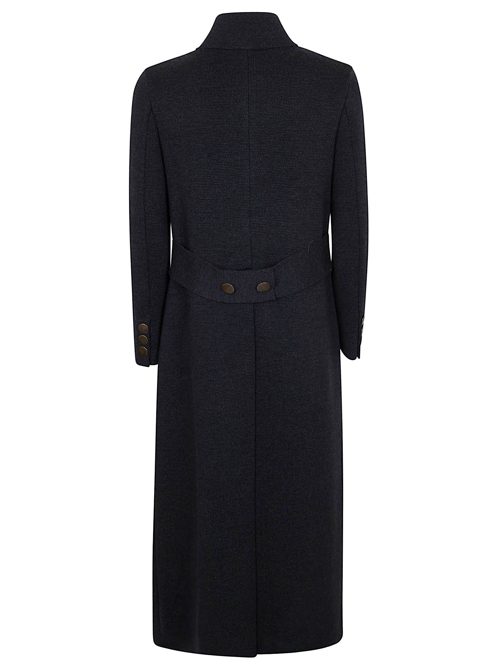 Double-Breasted Grey Wool Coat