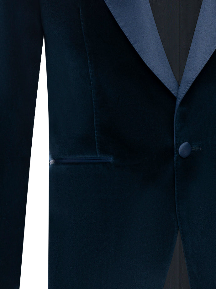 Single-Breasted Velvet Ceremonial Jacket