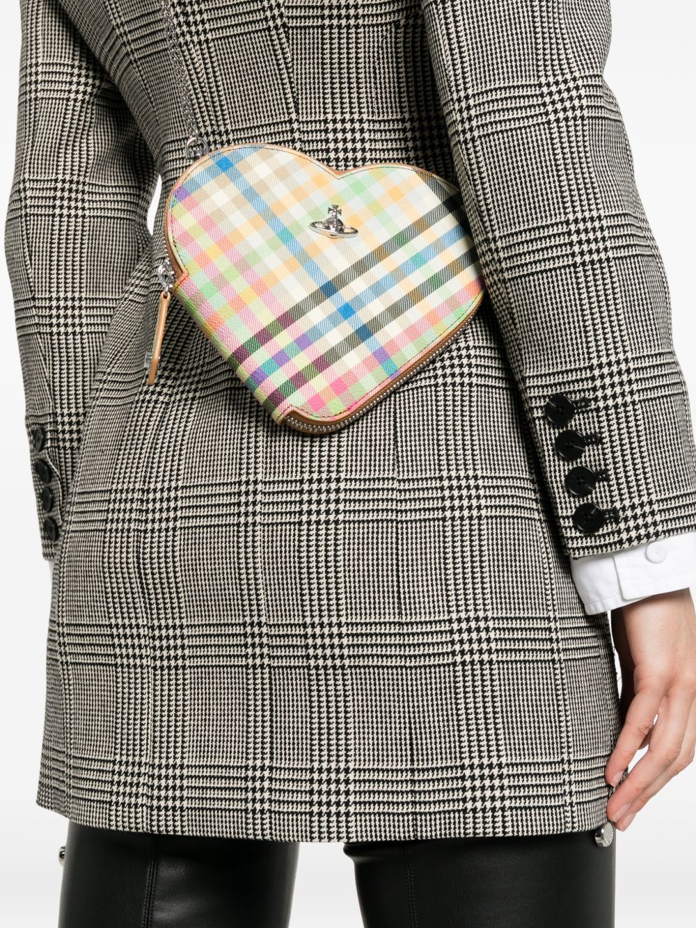 Checked Orb Chain Strap Bag