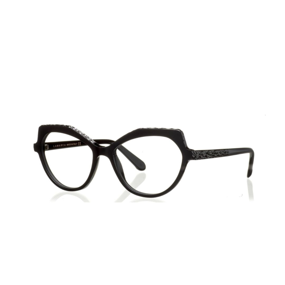 Ceselli 123 Rounded Cat-Eye Acetate Eyeglasses with Textured Temples