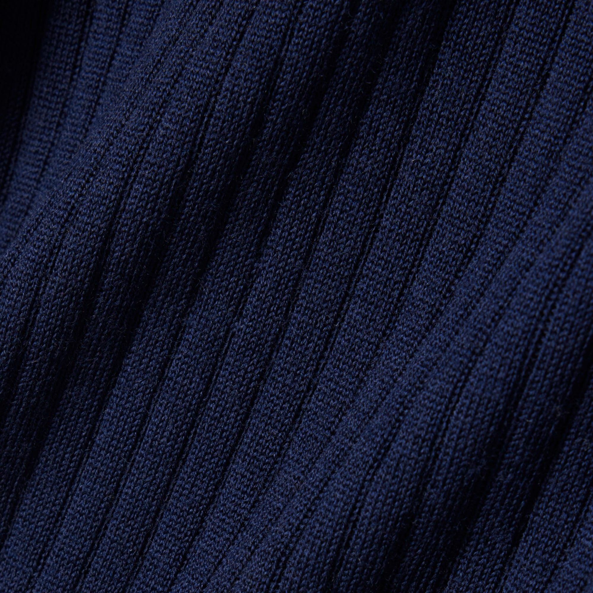 Ribbed Knit Polo Shirt with Classic Collar