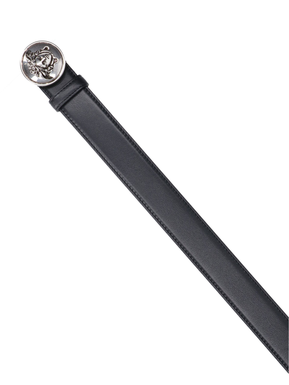 Black Medusa Biggie Calf Leather Belt
