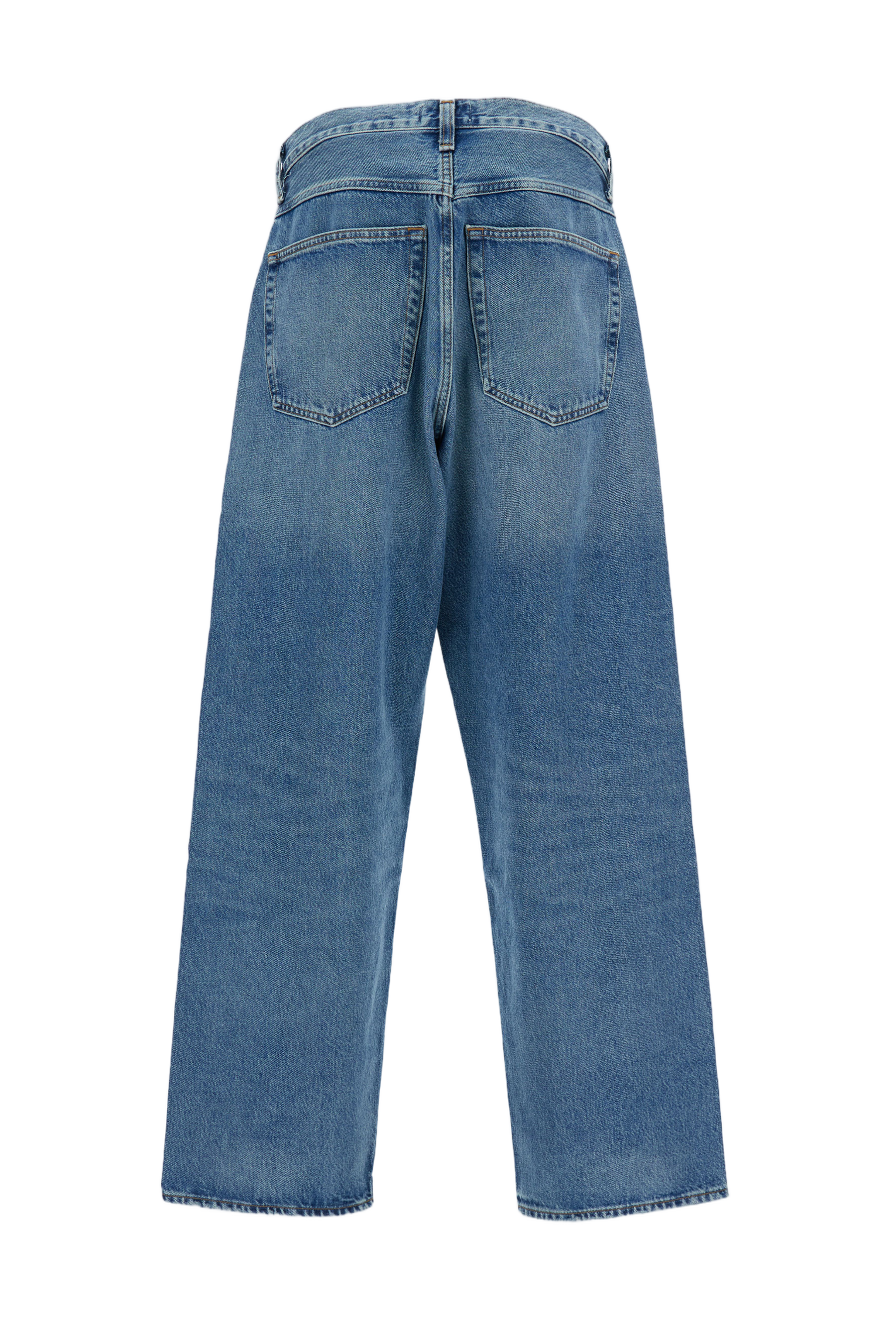 Baggy Mid-Rise Jeans with Vintage-Inspired Design