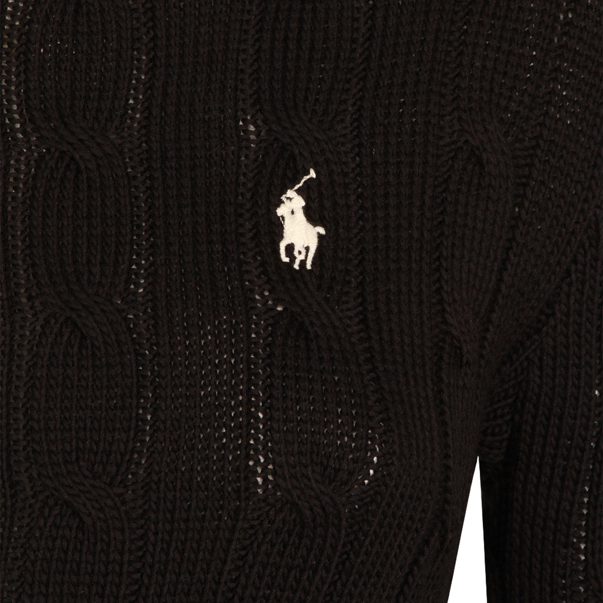 Cable-Knit Sweater with Classic Crew Neckline