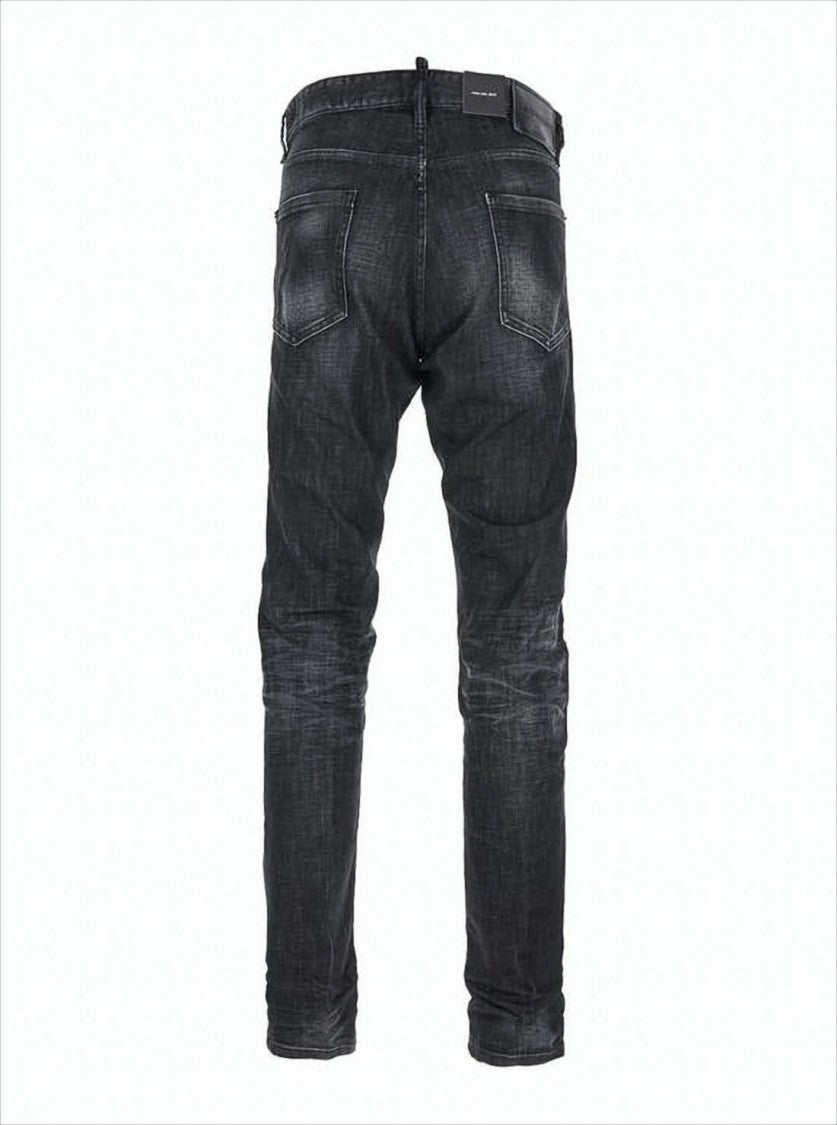 Distressed Slim Fit Denim Pants