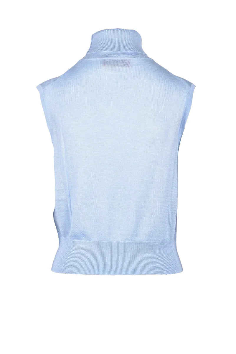 Silk and Cashmere Top - Light Blue