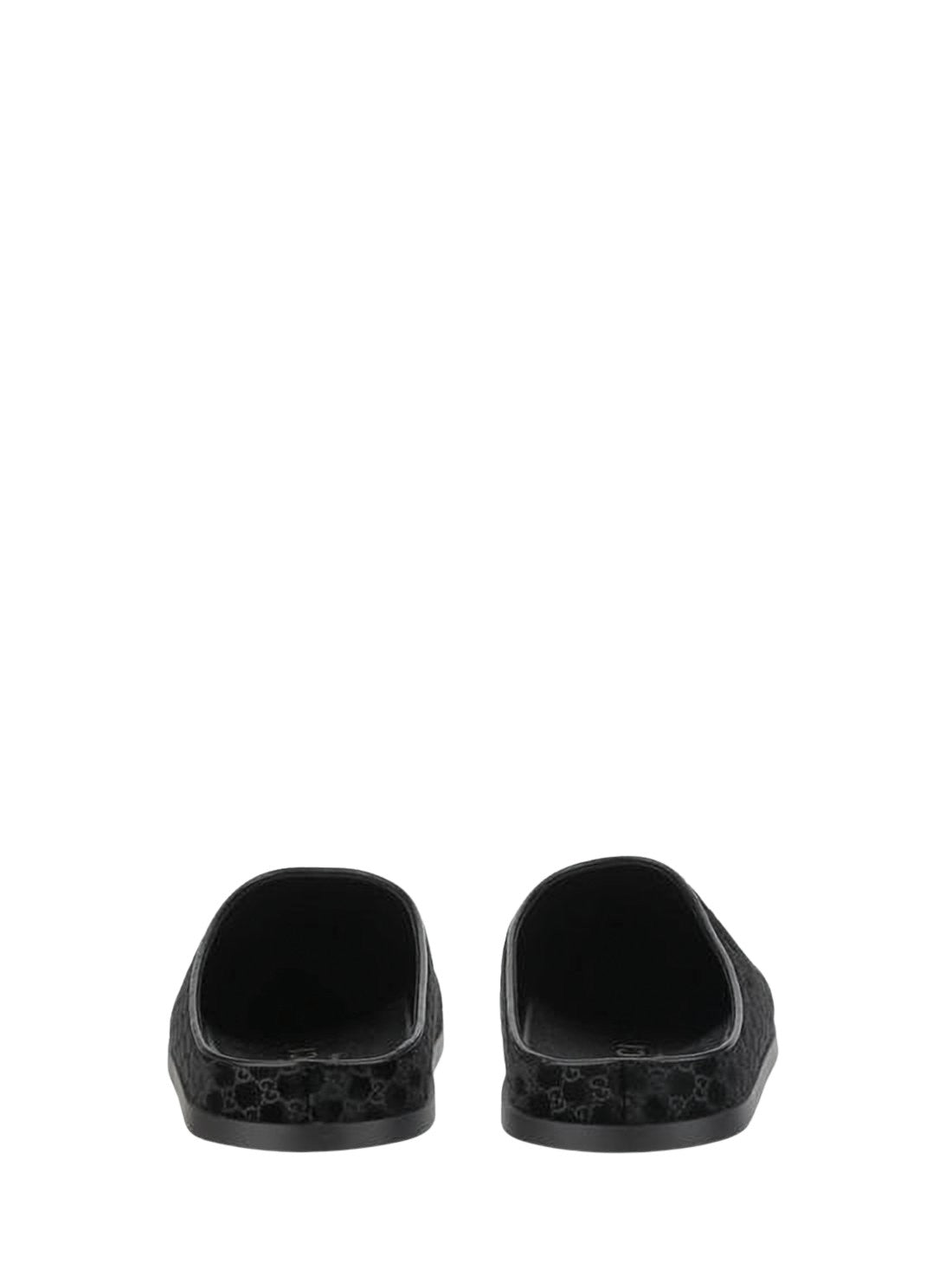 Black Velvet Slip-On Mules