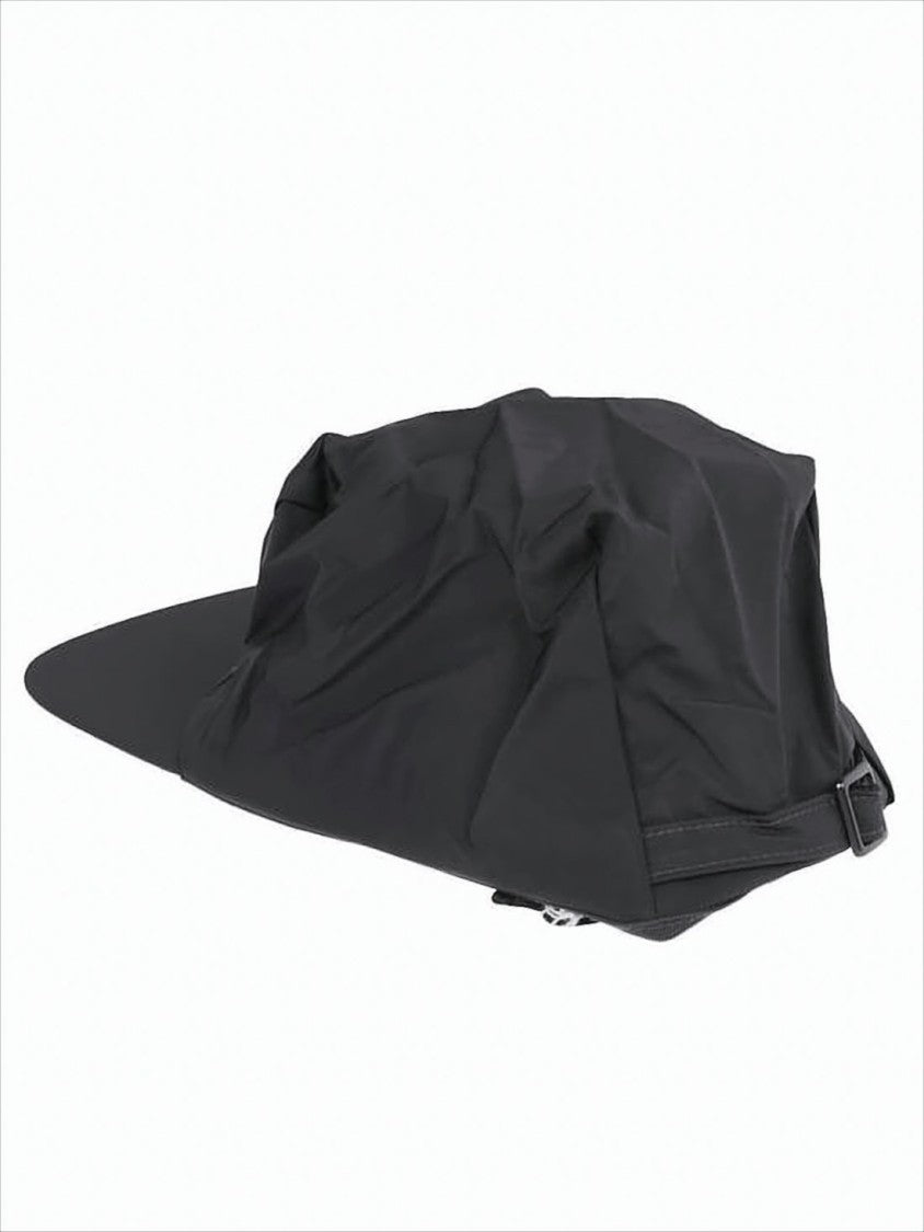 Structured Cap With Pleated Details And Adjustable Strap