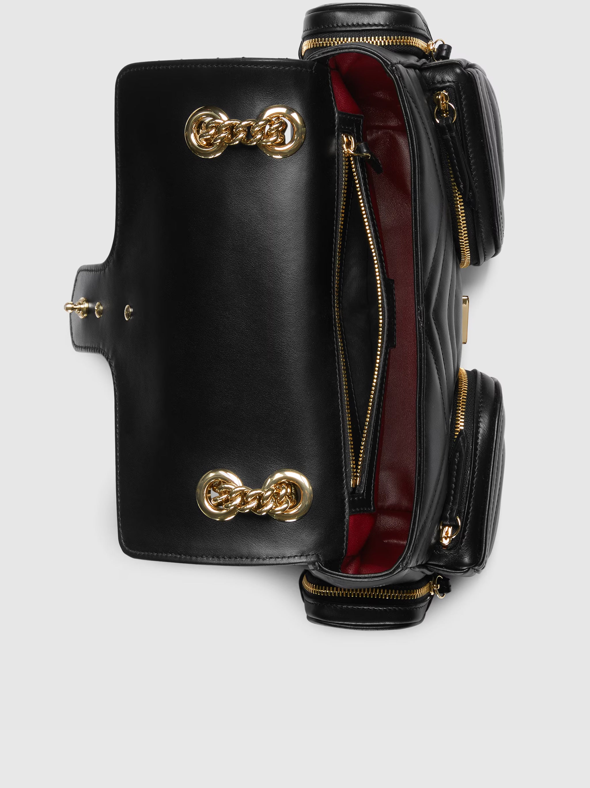 Black Marmont 2 Chevron Matelassé Bag