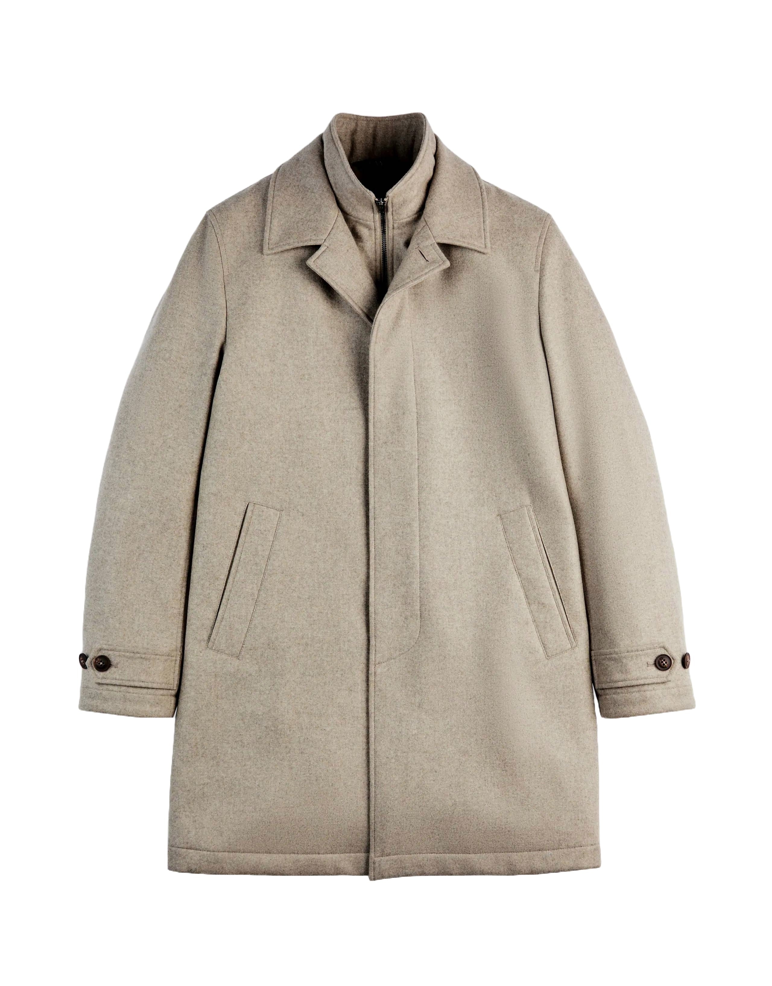 Double-Breasted Virgin Wool Coat With Tailored Silhouette