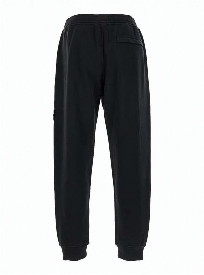 Relaxed Fit Black Cotton Jogger Pants