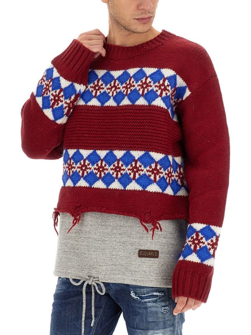 Bold Jacquard Knit Sweater