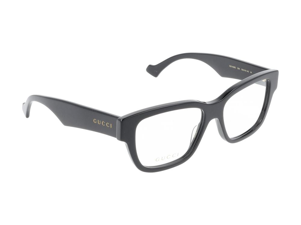 Eyeglasses Gucci GG1428O 004 black black transparent 55/16/145