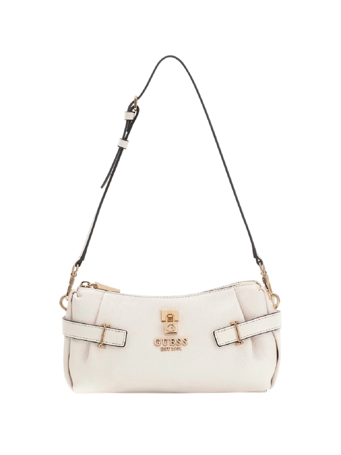 Faux Leather Zip Shoulder Bag