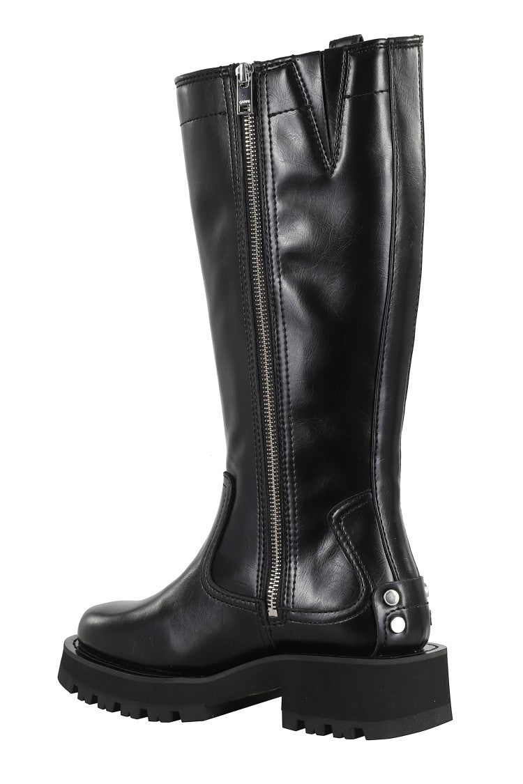 Studs High Boot Crinkle