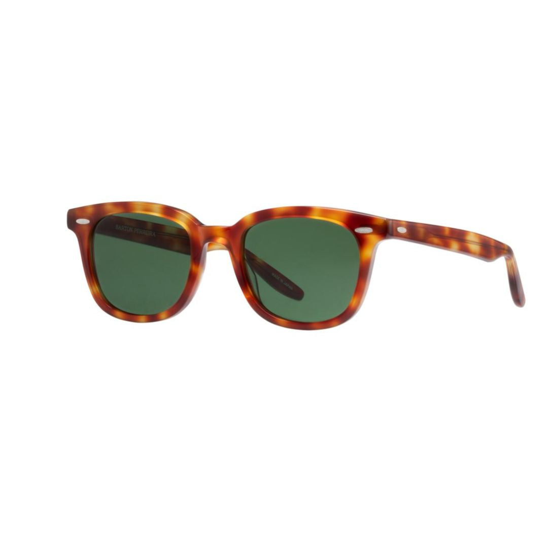 Cecil Tortoiseshell Square Frame Sunglasses with Deep Green Lenses