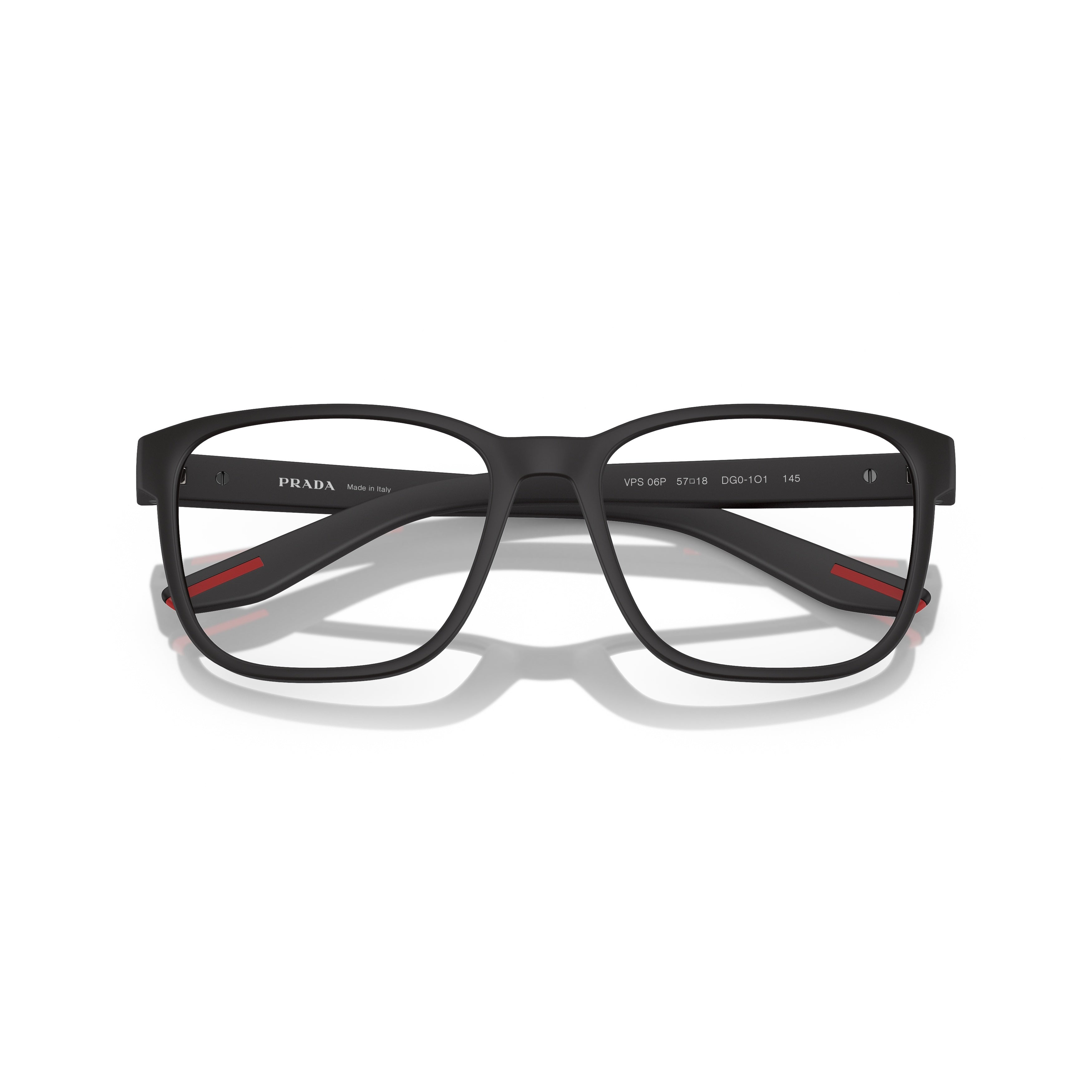 0ps 06pv Matte Black Rectangular Frame Eyeglasses