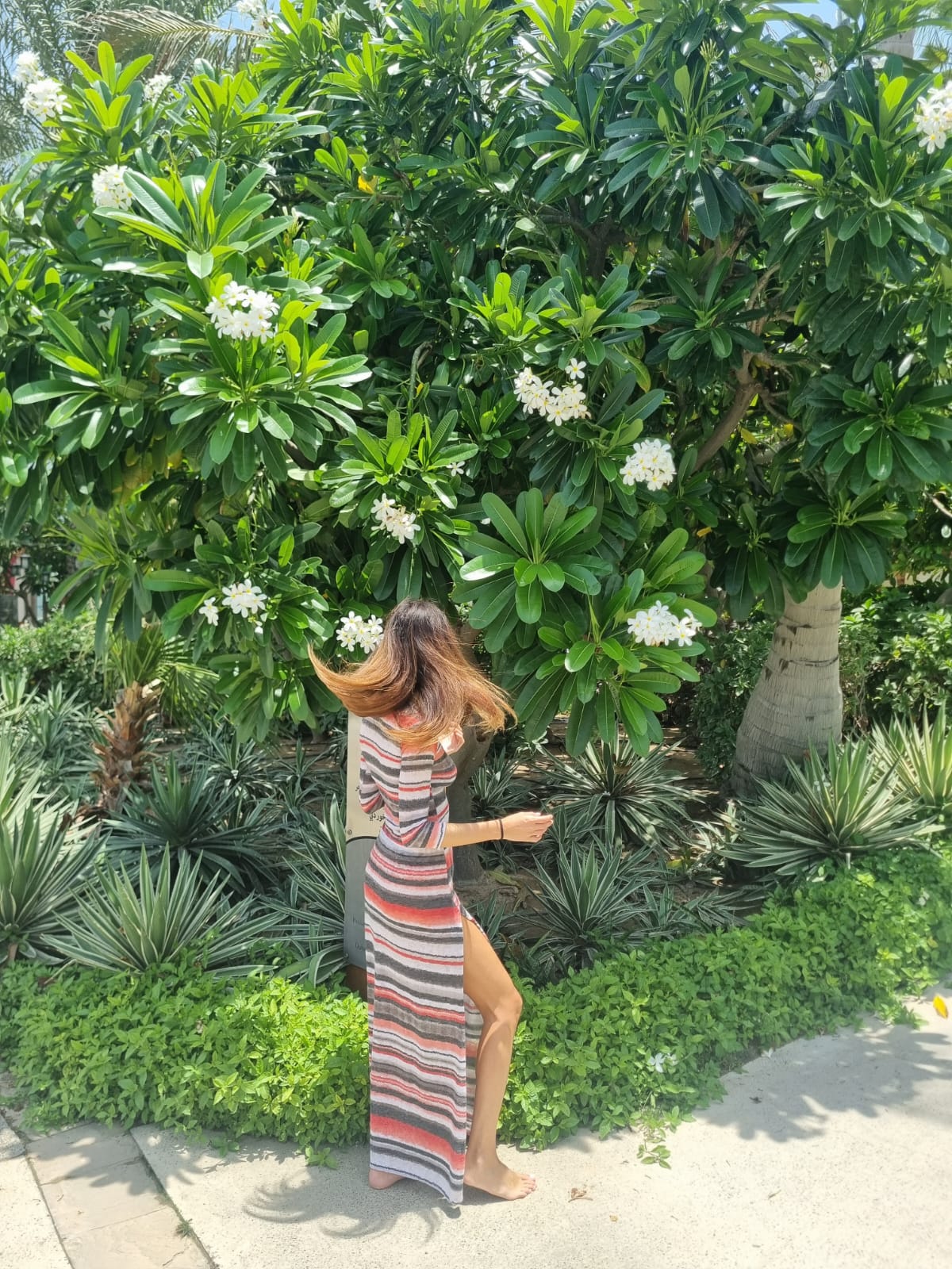 Ayana Knit Stripes Maxi Dress