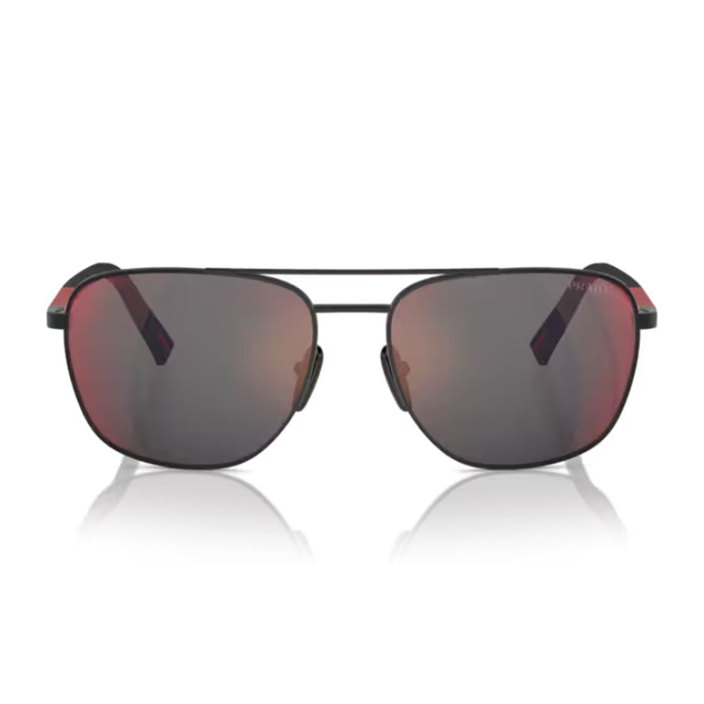 Ps 54Zs Pilot-Shape Black Rubberized Sunglasses
