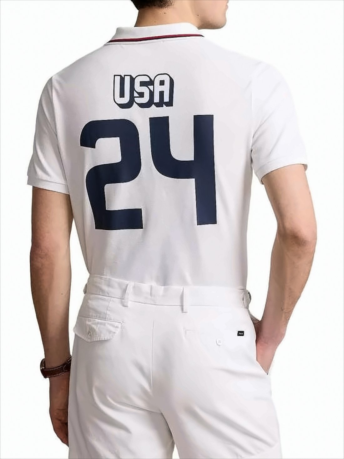 White Polo Shirt with Classic Collar