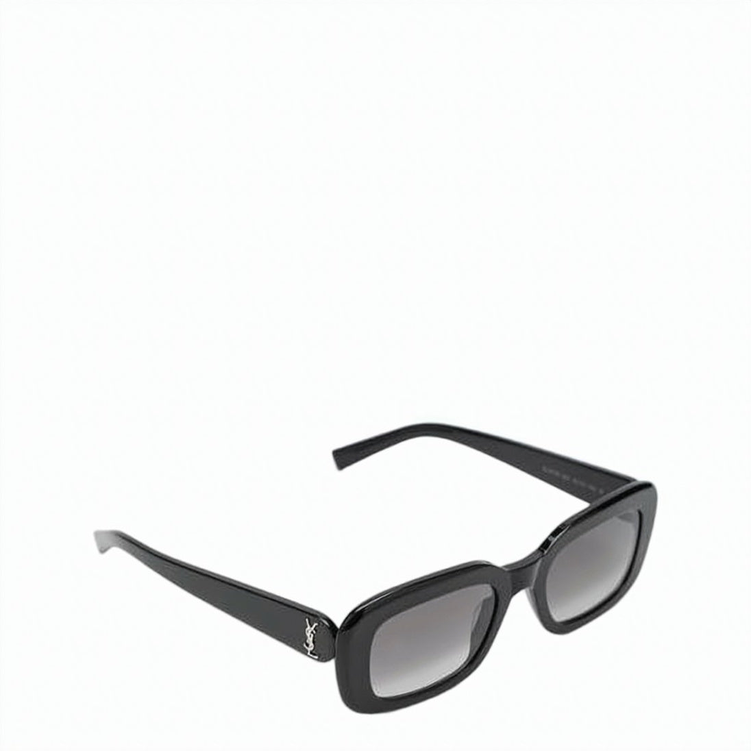 Rectangular Black Acetate Sunglasses with Gradient Lenses
