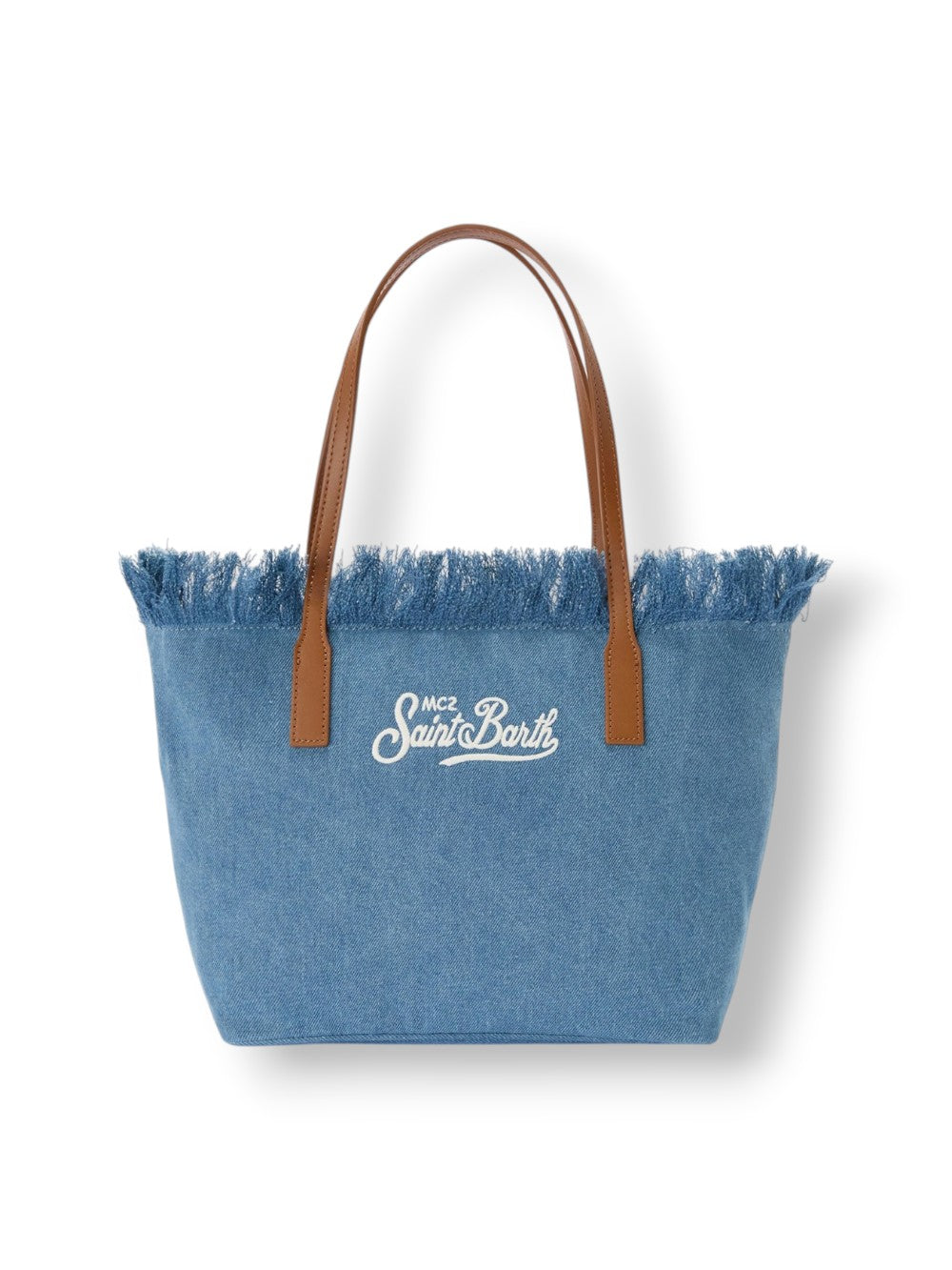 Denim Blue Fringe Sangallo Bag