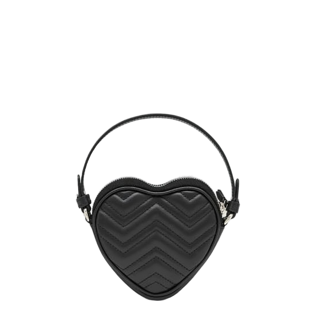 Heart-Shaped Mini Shoulder Bag in Quilted Leather