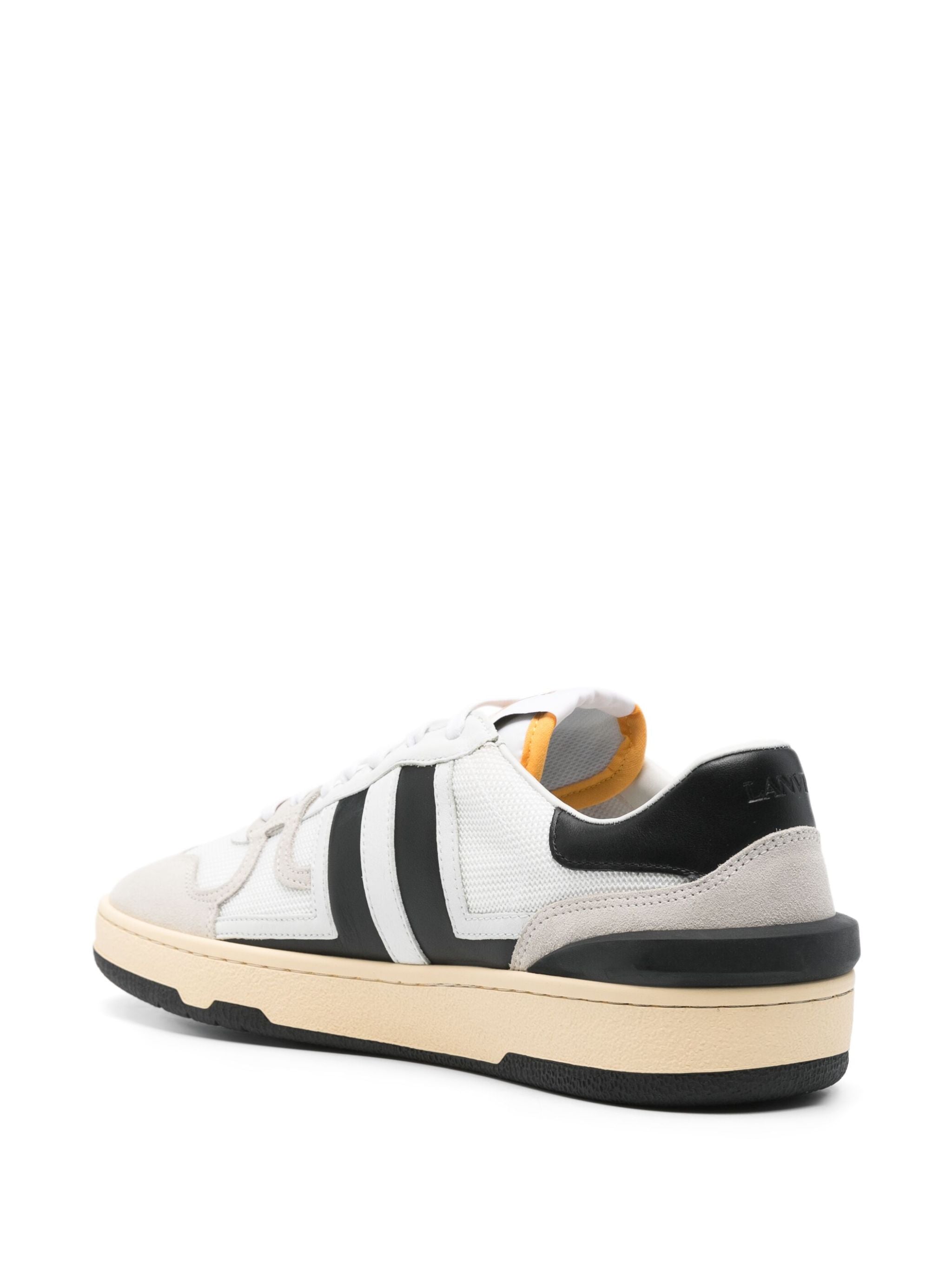 White Clay Sneakers White Black Panels