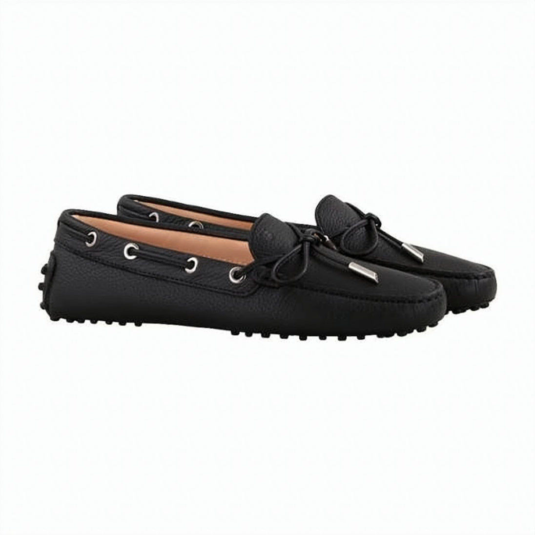 Pebbled Leather Loafers