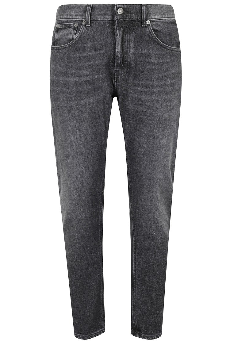 Straight-Leg Five-Pocket Denim Pants
