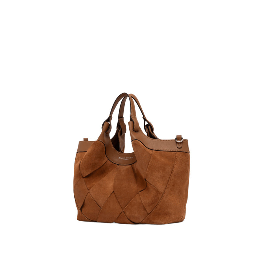 Geometric Pattern Suede Handbag