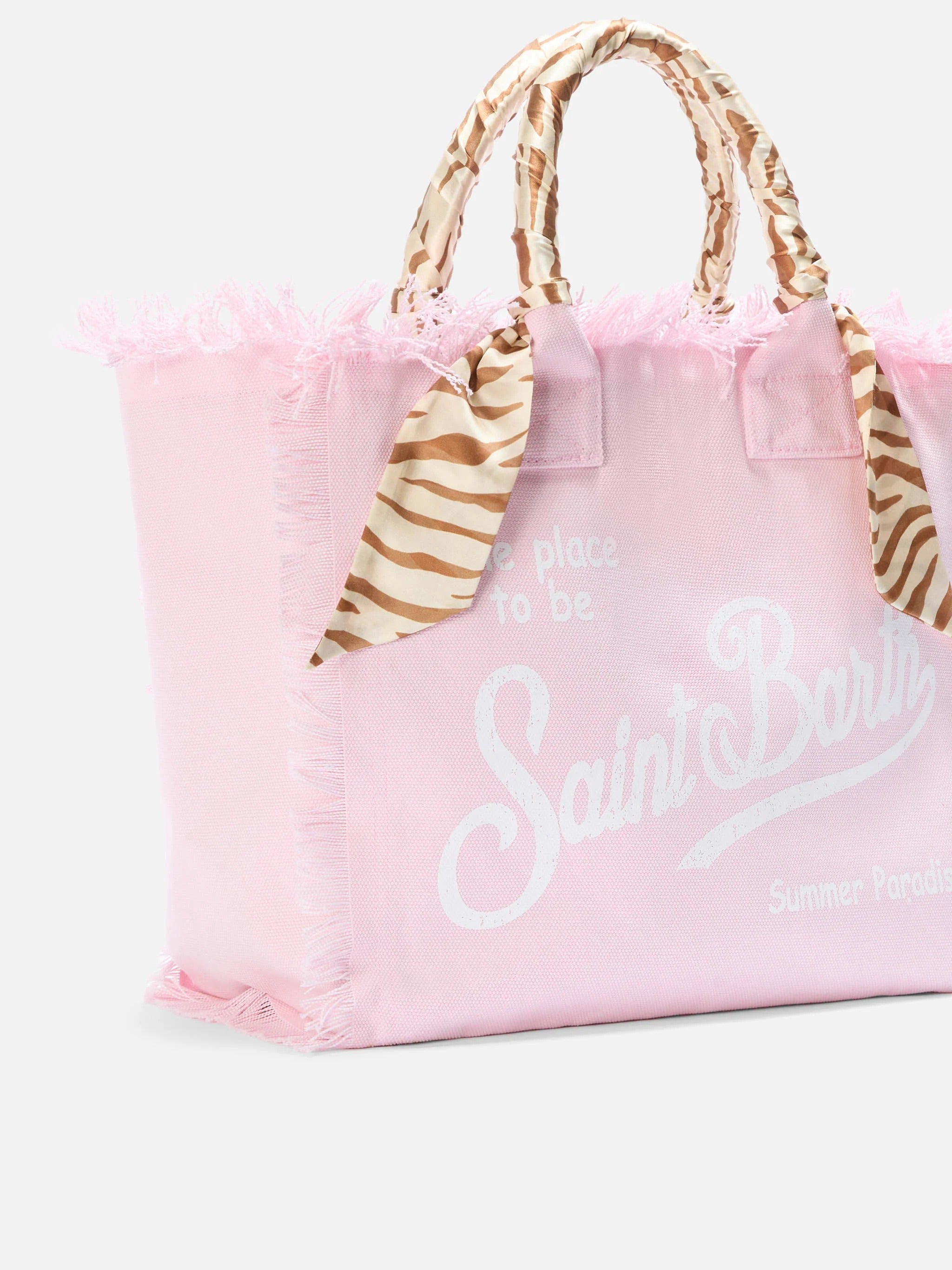 Spacious Tote Bag with Frayed Edges