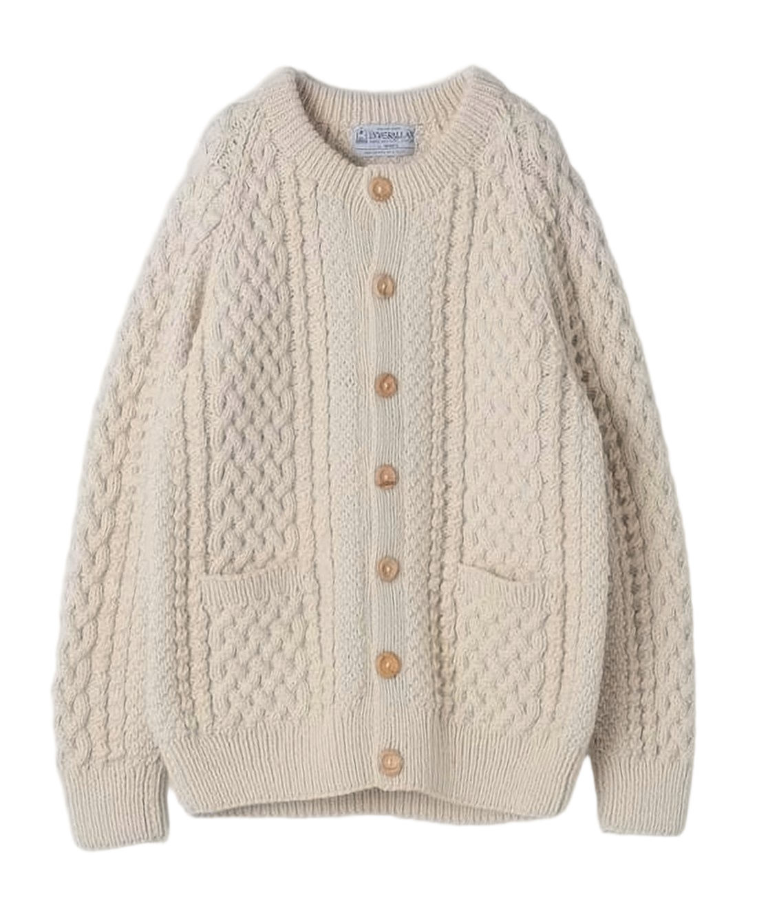 Intricately Cabled Wool Cardigan