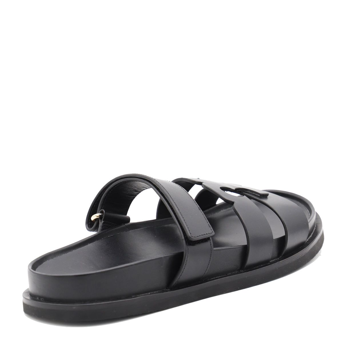 Black Lace-Up Sandals
