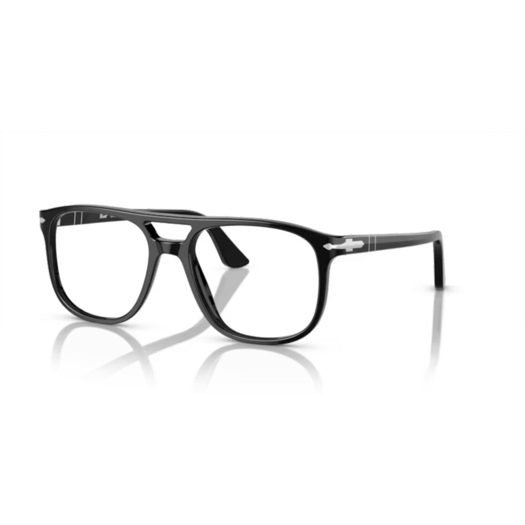 0po3329v Bold Rectangular Sunglasses with Double Bridge Design