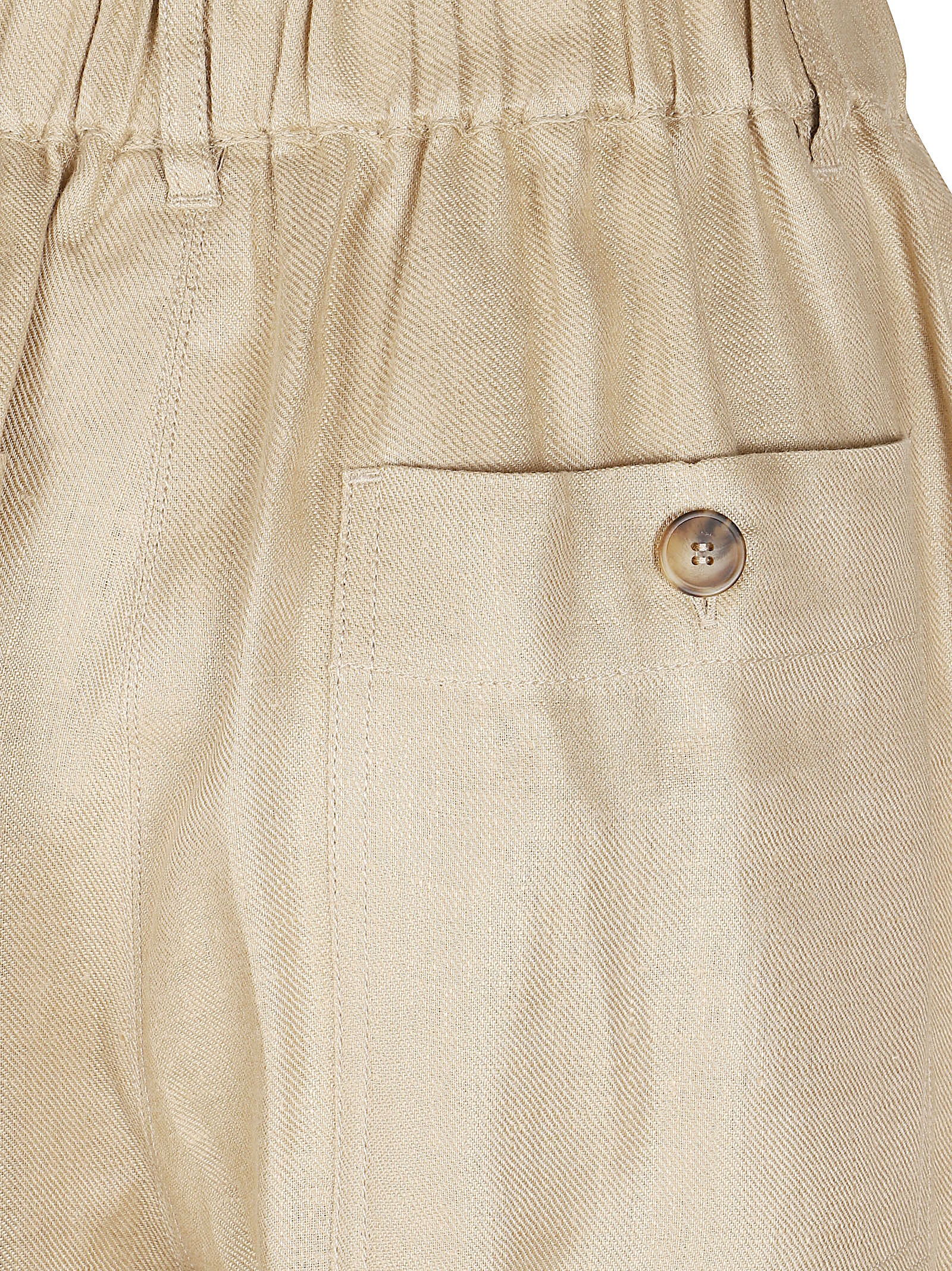 Cropped Wide-Leg Trousers with High Waist and Flap Pockets