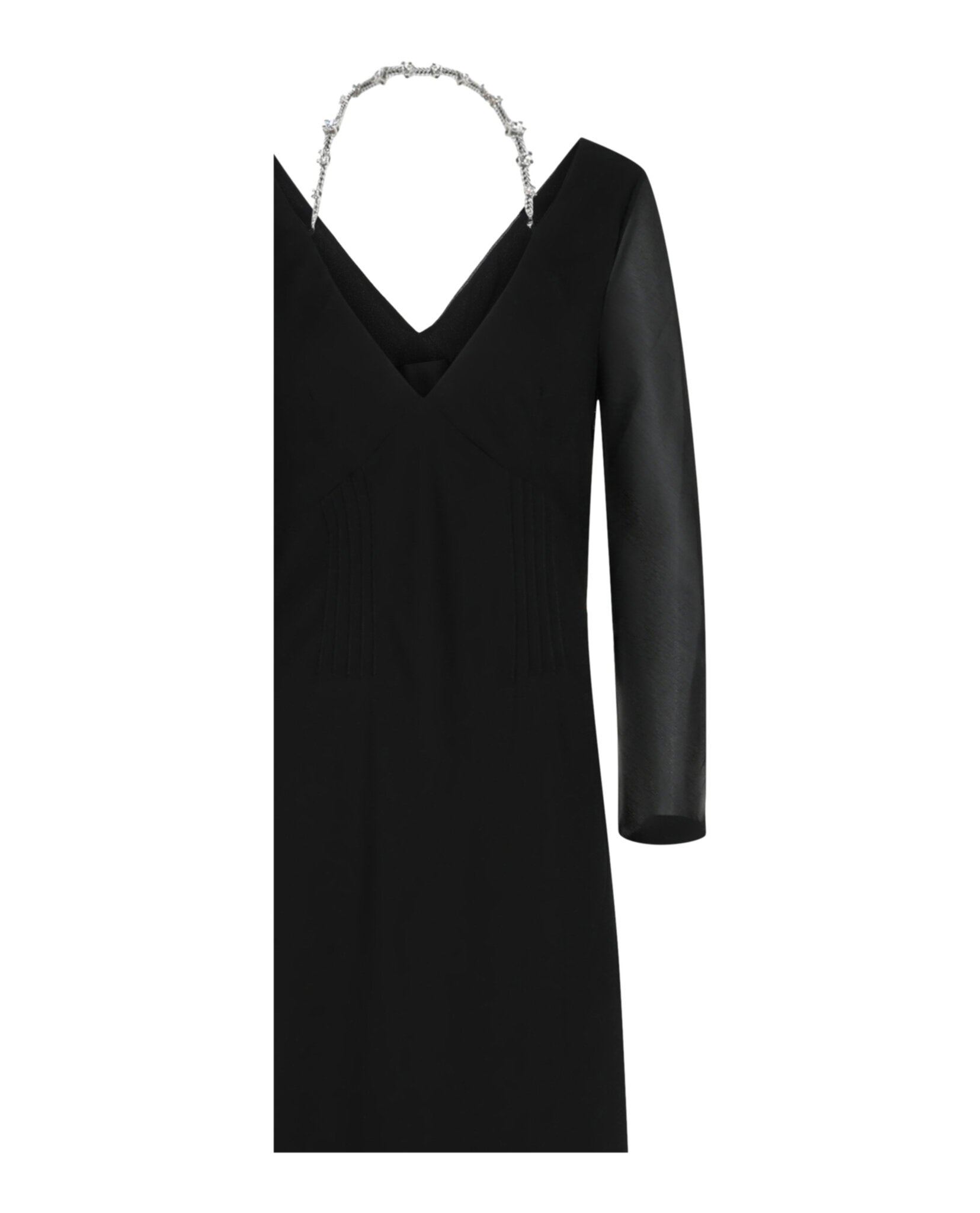 Off-The-Shoulder Gown W/ 4g Claw Chain