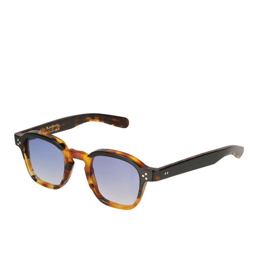 Jack Tortoiseshell Square Frame Sunglasses with Gradient Blue Lenses